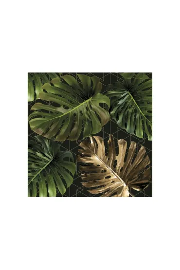 Serwetki Lunch Maki - Monstera on a Golden Graphic Net SLOG050701 33x33 20 szt.