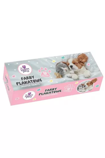 Beniamin Farby plakatowe The Sweet Pets 20ml 12 kolor�w 240 ml
