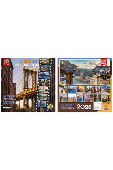 Kukartka Kalendarz Classic Q 365 DNI DOOKO�A �WIATA 2026