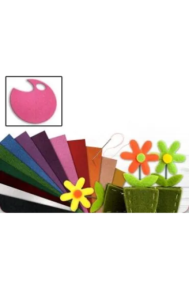 Mona Filc do dekoracji Bambino 5 arkuszy r�owy 20 x 30 cm