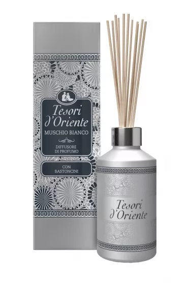 Tesori d'oriente Dyfuzor z patykami Muschio Bianco 200 ml