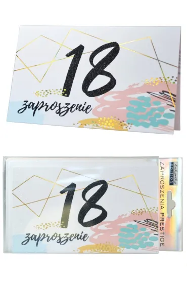 Kukartka Zaproszenie ZP-010 Urodziny 18 5 szt.
