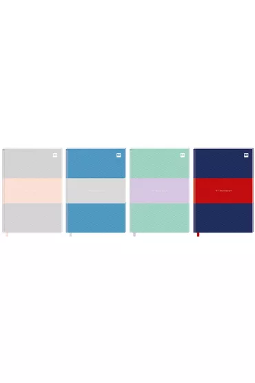 Interdruk Brulion A4 z tasiemk� B&B Pastel kratka