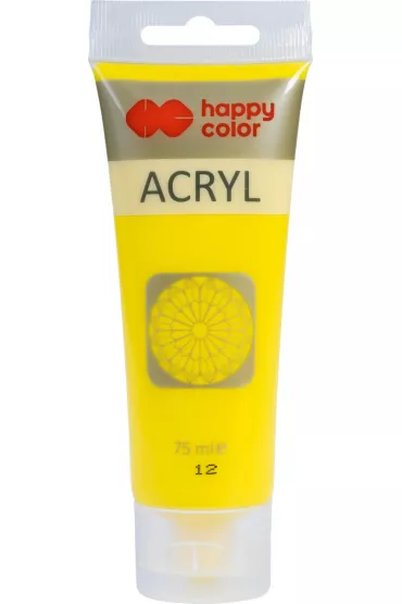 Happy Color Farba akrylowa cytrynowa 75ml