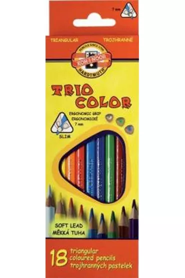Koh-I-Noor Kredki Triocolor 18 kolor�w