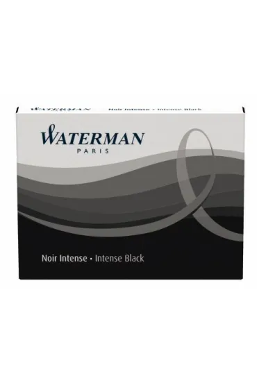 Waterman Naboje atramentowe kr�tkie czarne 6 szt.