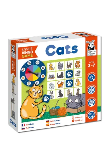 Captain Smart. Cats. Smart bingo game