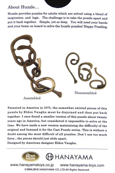 �amig��wka Huzzle Cast Enigma poziom 6/6 Hanayama - Eldon Vaughn