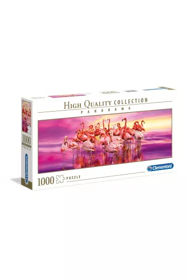 Puzzle panoramiczne 1000 el. High Quality Collection. Taniec flaming�w Clementoni