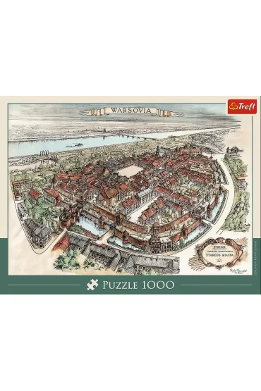 Puzzle 1000 Warszawa Stare Miasto 1951 TREFL