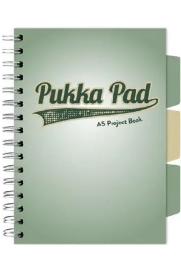 Pukka Pad Project Book A5 Sage Zielony kratka, 80g 100 kartek