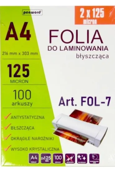 Penword Folia do laminowania A4 100 szt
