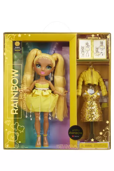 Rainbow High Fantastic Fashion Lalka Sunny Madison - Yellow 587347 Mga Entertainment