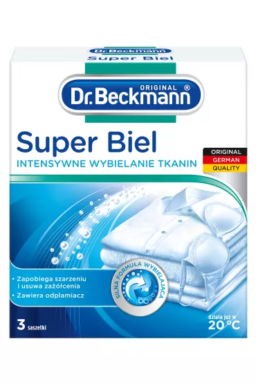 Dr. Beckmann Super Biel do wybielania tkanin w saszetkach 3 x 40 g
