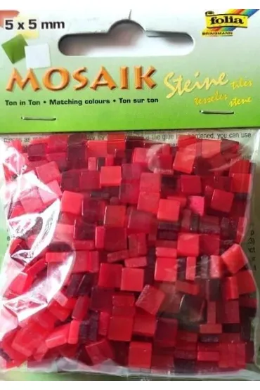 Mozaika kamyczki 5x5mm czerwona Galeria Hobby