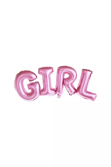 PartyDeco Balon foliowy Girl r�owy 74x33cm
