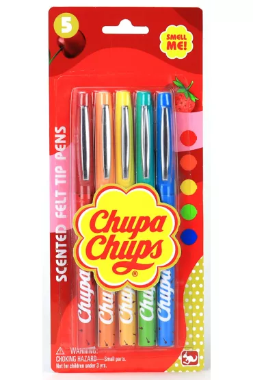 Yamann Cienkie flamastry zapachowe Chupa Chups 5 szt.