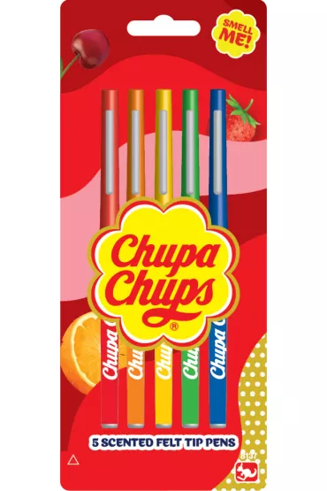 Yamann Cienkie flamastry zapachowe Chupa Chups 5 szt.