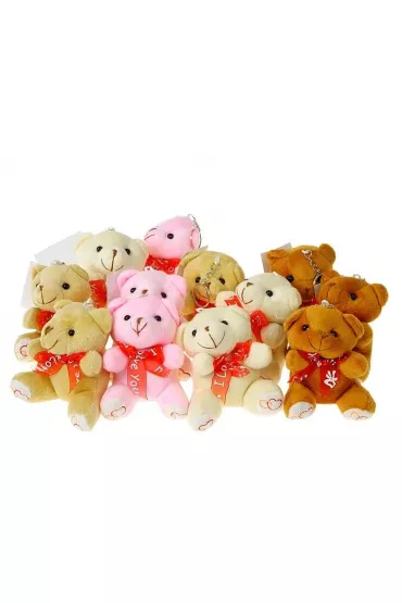 Mi� pluszowy z zawieszk� 10cm mix Adar