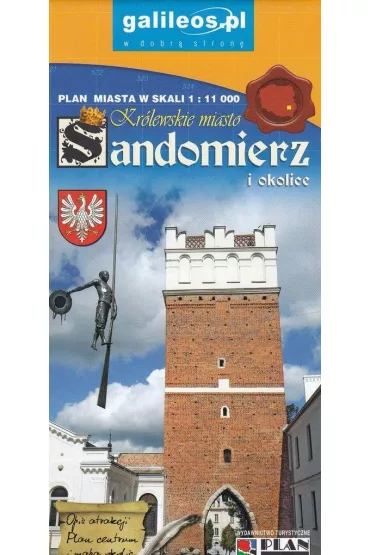 Plan miasta. Sandomierz i okolice 1:11 000