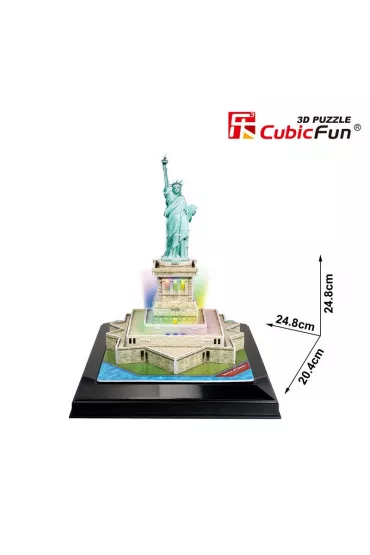 Puzzle 3D 37 el. Statua Wolno�ci LED Cubic Fun