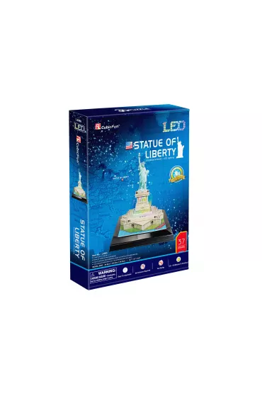 Puzzle 3D 37 el. Statua Wolno�ci LED Cubic Fun