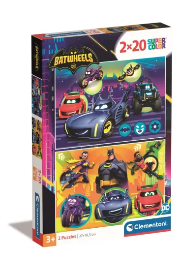 Puzzle 2x20 el. SuperColor. Batwheels Clementoni