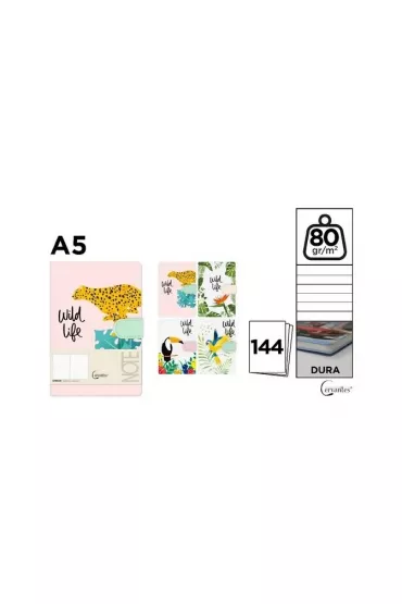 Cervantes Notatnik A5/144K MIX