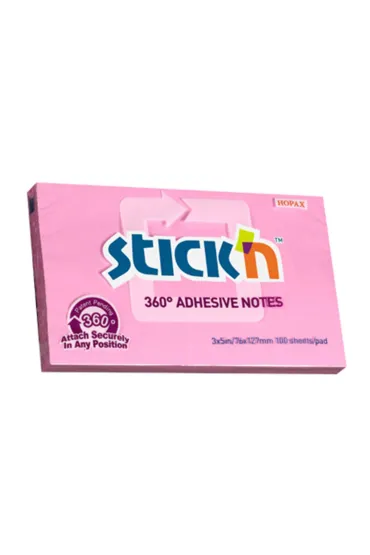 Stickn Notes samoprzylepny r�owy 76 x 127 mm 100 kartek