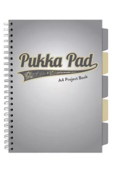 Pukka Pad Project Book Grey A4 kratka 100 kartek 3 szt.