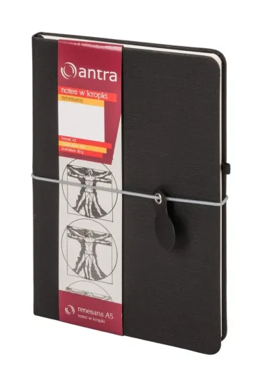 Antra Notes A5 Renesans czarny kropki 192 kartki