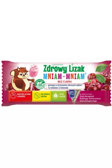 Starpharma Mniam Mniam Lizak o smaku musuj�cej wi�ni na odporno�� - suplement diety 6 g