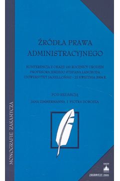 �r�d�a prawa administracyjnego - Jan Zimmemann, Piotr Dobrosz