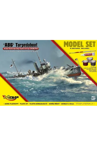 Zestaw modelarski - Niemiecki torpedowiec "A86" Mirage Hobby