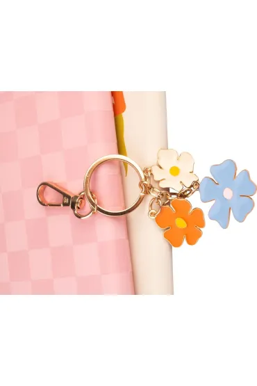 Brelok metalowy BLOOM kwiatki, 13,5x4,5cm, Happy Color