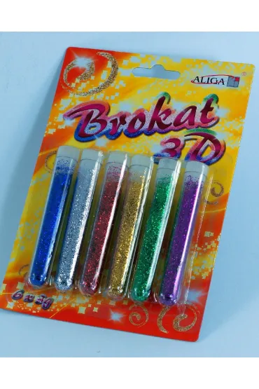 Aliga Brokat sypki 6 kolor�w 3g blister