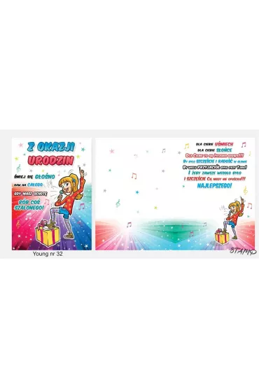 Stamp Karnet Young B6 + koperta wz�r nr 32 Urodziny