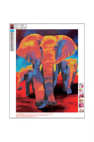 Centrum Mozaika diamentowa 5D - Elephant 89761 40x50cm