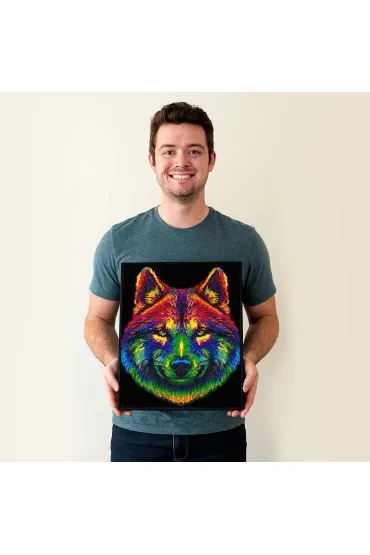 Diamond Dotz Haft diamentowy - Adults Flocked Neon Wolf 35.5x45.7cm