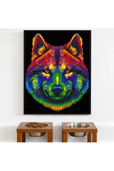 Diamond Dotz Haft diamentowy - Adults Flocked Neon Wolf 35.5x45.7cm