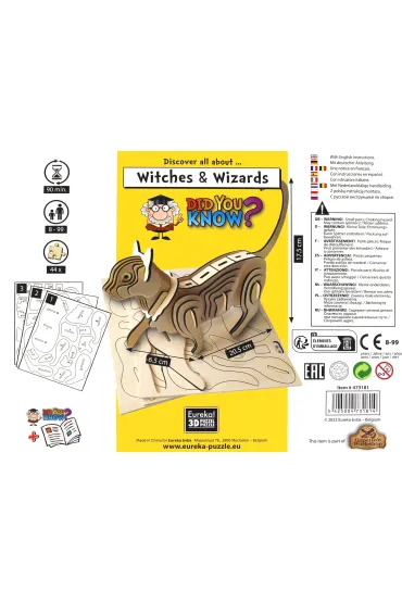 Puzzle �amig��wka drewniana Gepetto Did You Know? Czarownice i czarodzieje Eureka 3D
