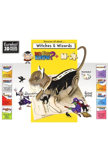 Puzzle �amig��wka drewniana Gepetto Did You Know? Czarownice i czarodzieje Eureka 3D