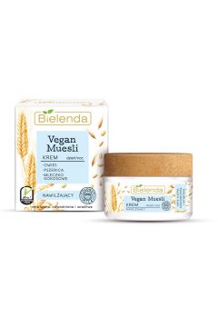 Bielenda Vegan Muesli Moisturizing Cream krem nawilajcy do cery suchej, odwodnionej i wraliwej na dzie i na noc 50 ml