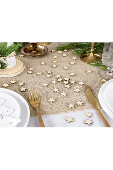PartyDeco Drewniane konfetti Gwiazdki 2x2cm