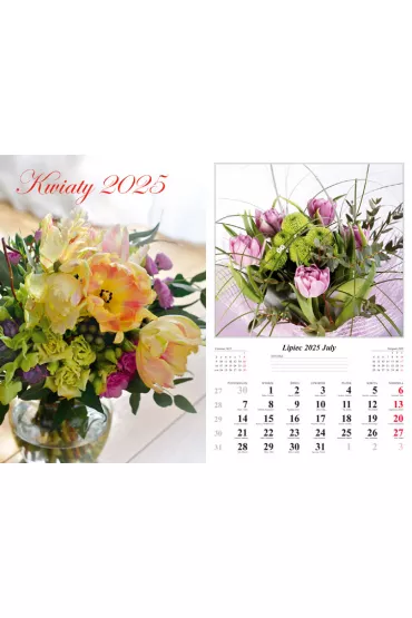 Kalendarz 2025 �cienny Kwiaty