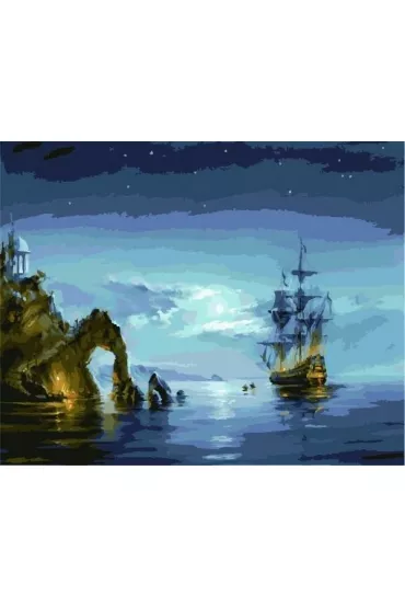 Hobby-maniak.pl Malowanie po numerach - Szkocka noc 30x40cm