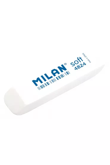 Milan Bia�e o��wki z grubym w�glowym grafitem + gumka 3 szt.