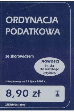 Ordynacja podatkowa ze skorowidzem