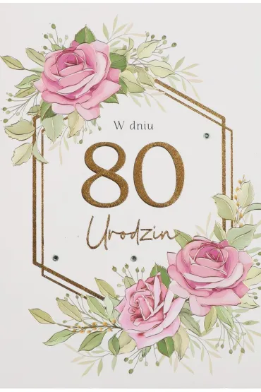 Karnet okazjonalny B6 z kopert� 80 Urodziny PAN DRAGON HM200-3266