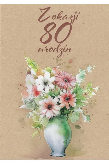 Trend Kartka okoliczno�ciowa Urodziny 80